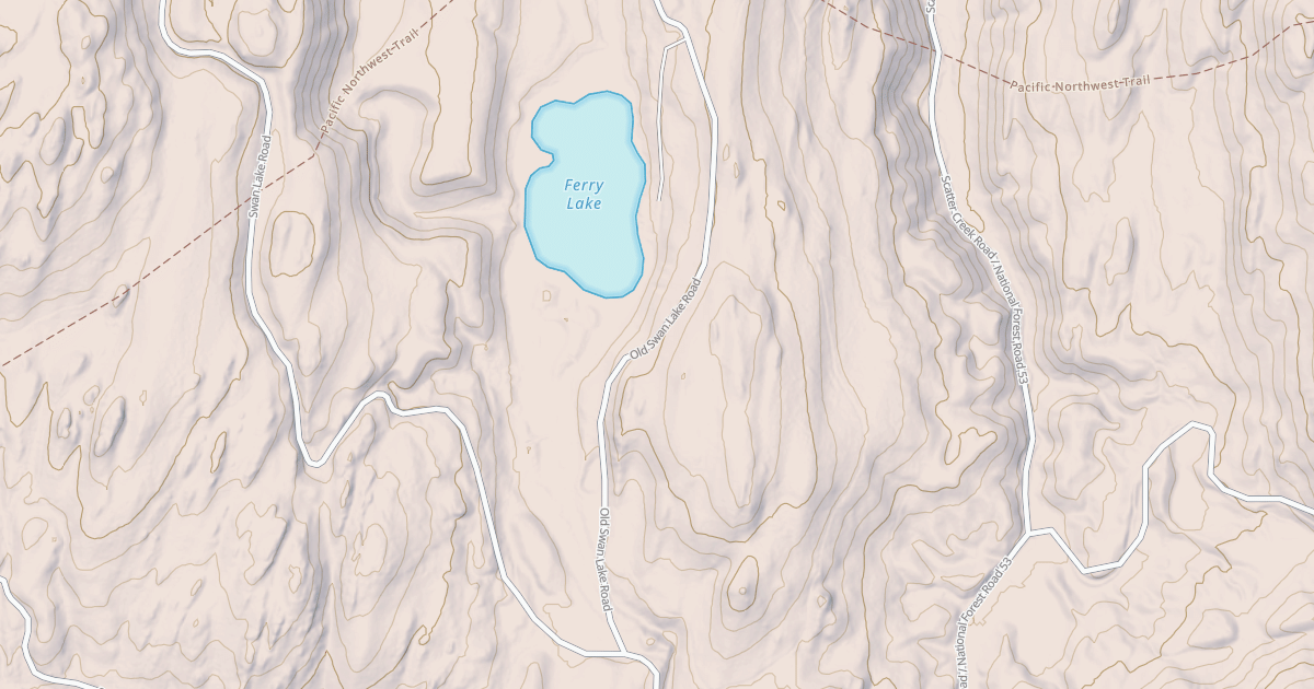 Map preview of OLD SWAN LAKE ROAD