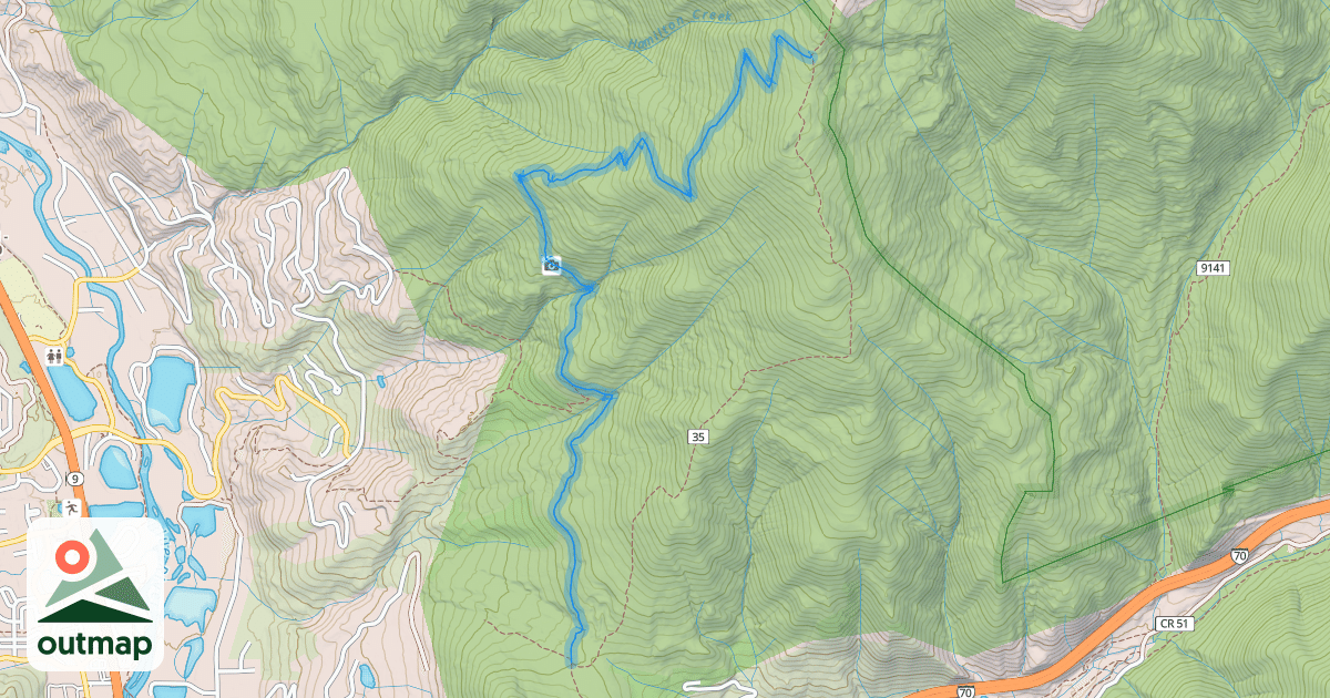 Map of Ptarmigan Loop Trail