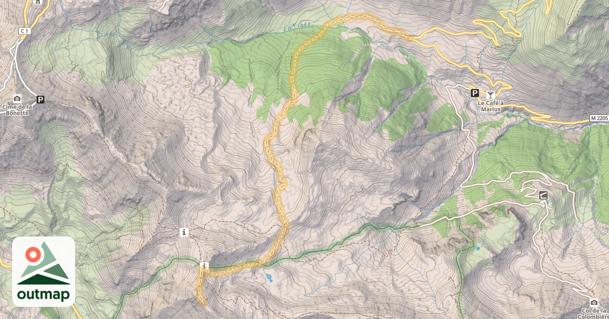 Map of Crête de Rougne — Les Clos de Bousiéyas