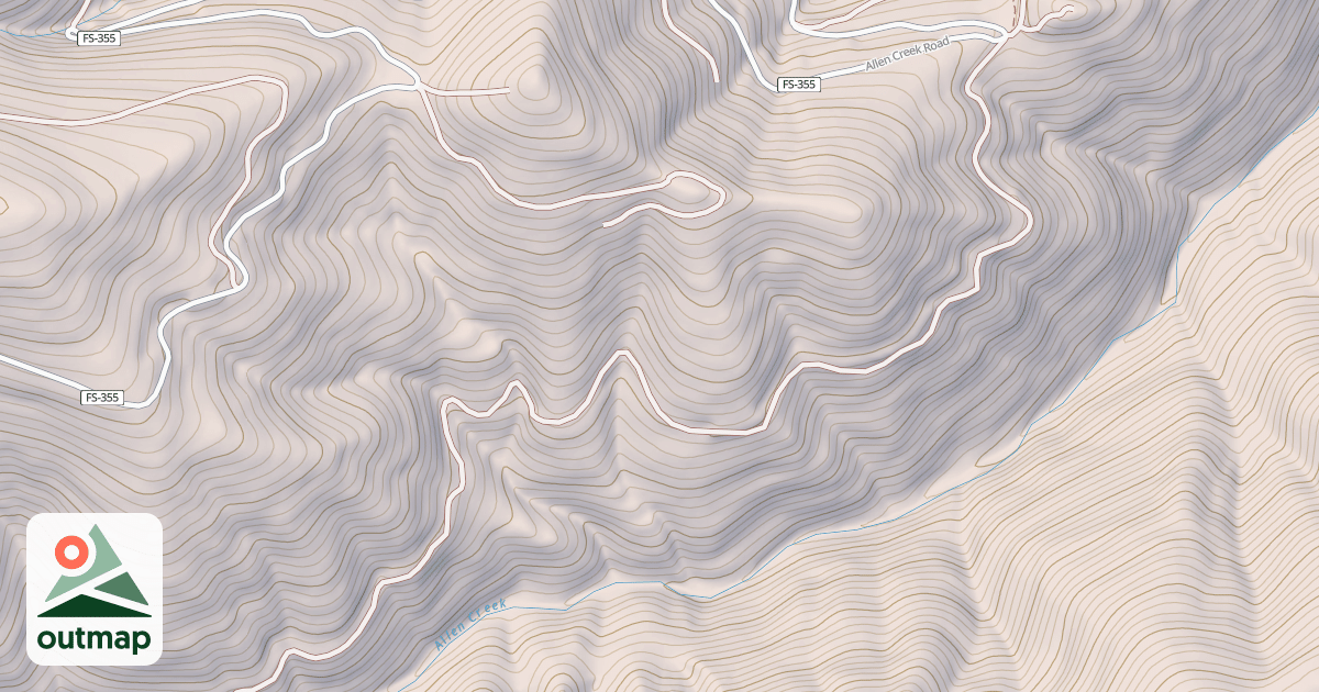 Map of ALLEN CREEK SPUR