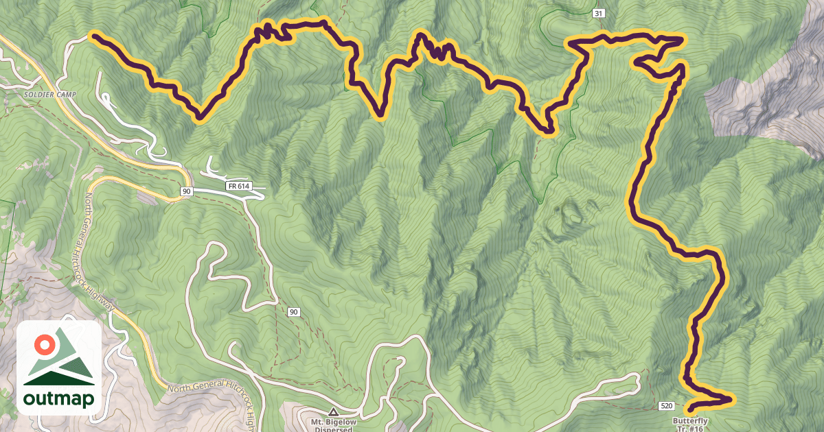 Map of Butterfly Trail #16