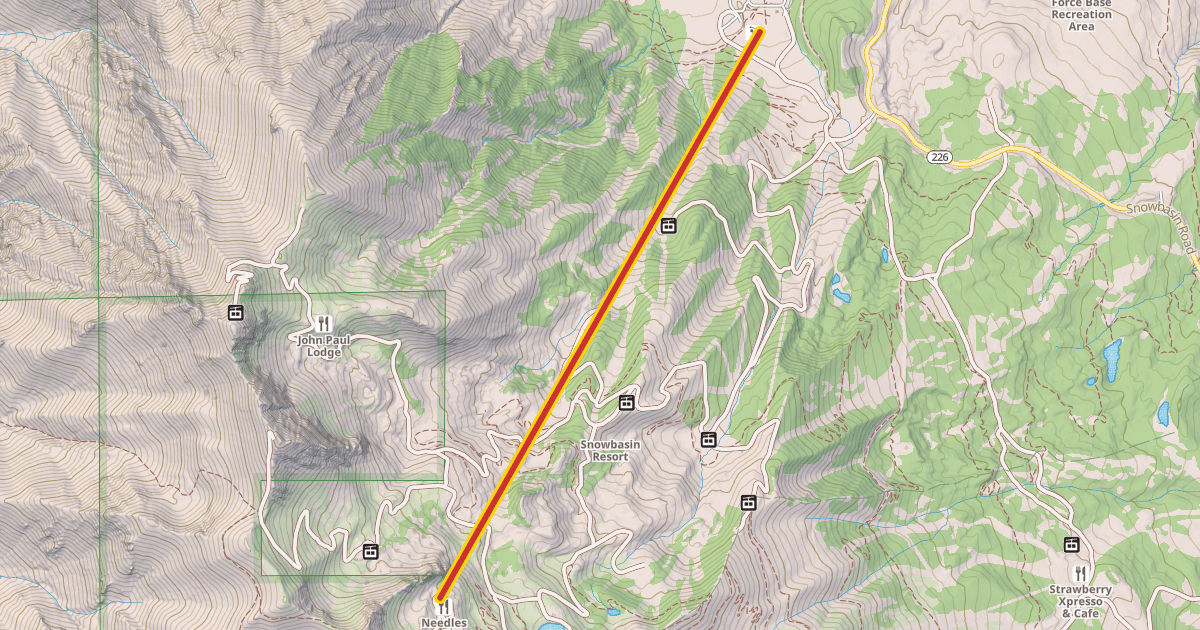 Map preview of Needles Express Gondola