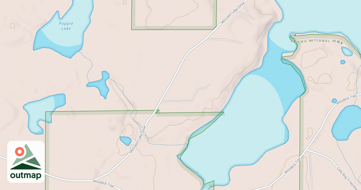 Map of MOCCASIN LAKE DRIVE NW