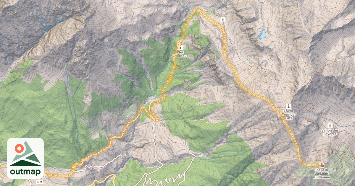 Map of Mont Guillaume — Château-de-Caléyère
