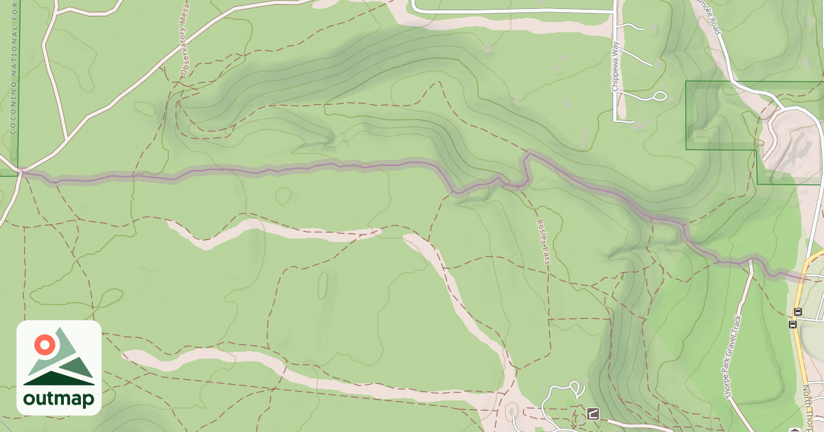 Map of Mars Hill Trail (FUTS)