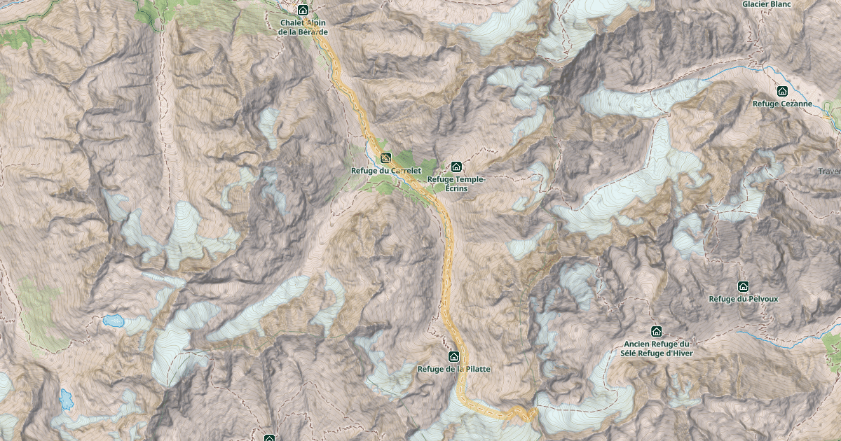 Map preview of Col du Sélé — La Bérarde