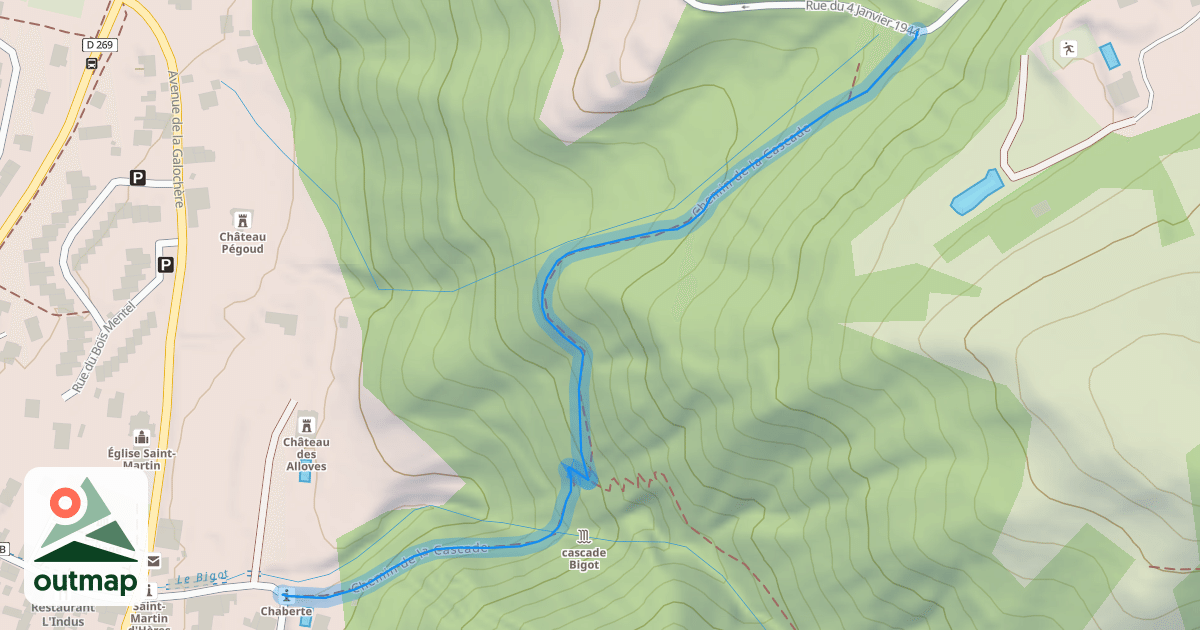 Map of Chemin de la Cascade