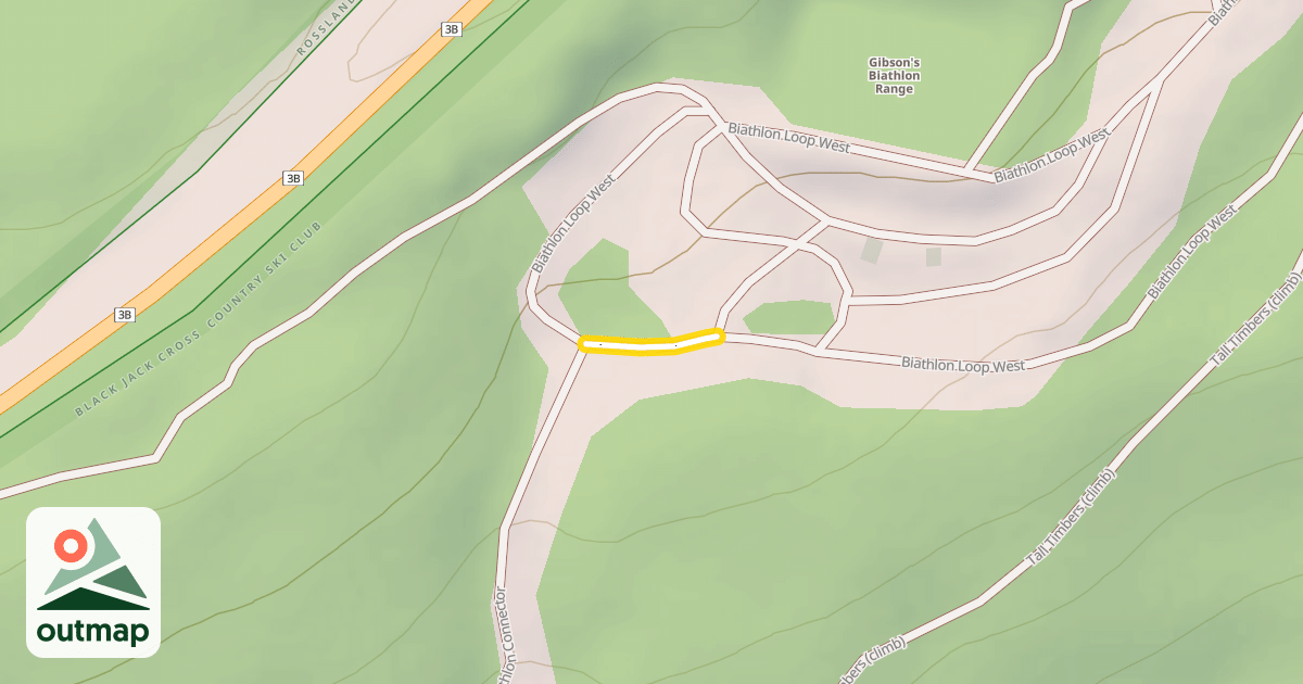 Map of Biathlon Loop West