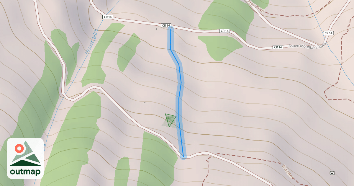 Map of Lazy8 Gully
