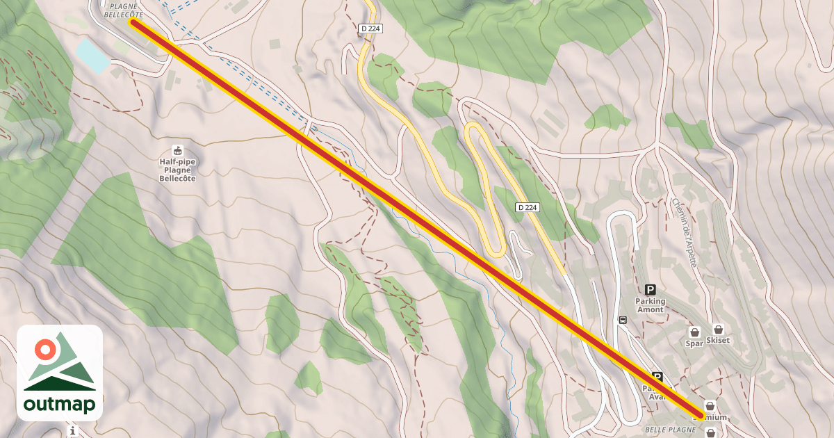 Map of Belle Plagne