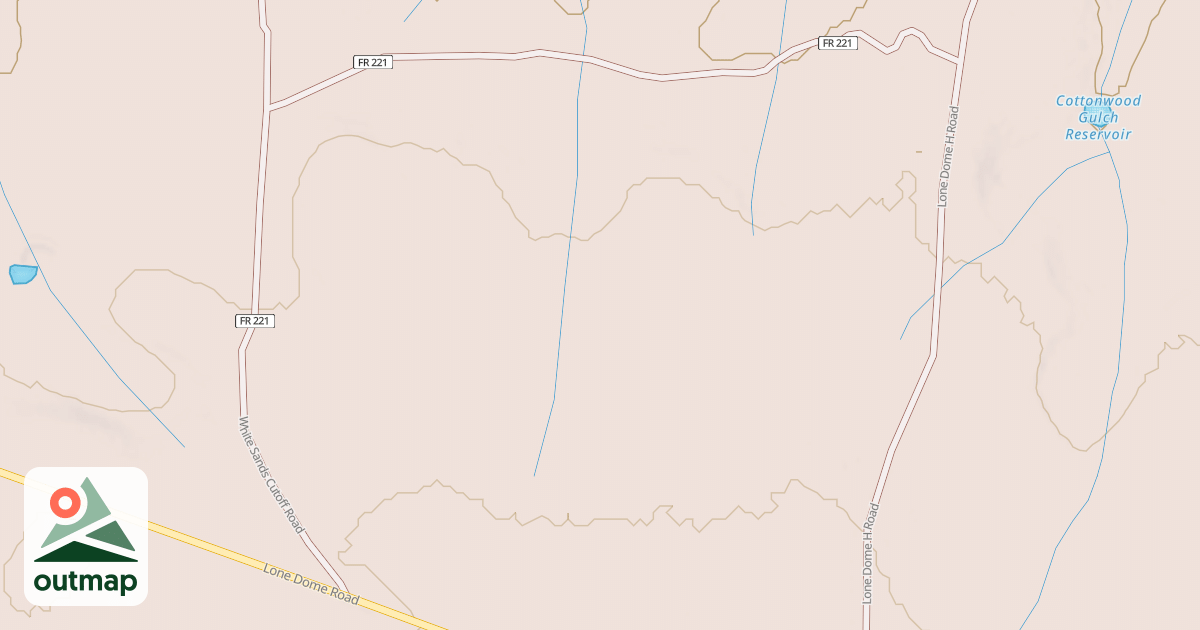 Map of WHITE SANDS CUTOFF