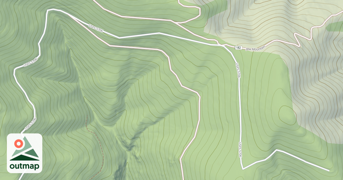 Map of (FDR) JEW MOUNTAIN