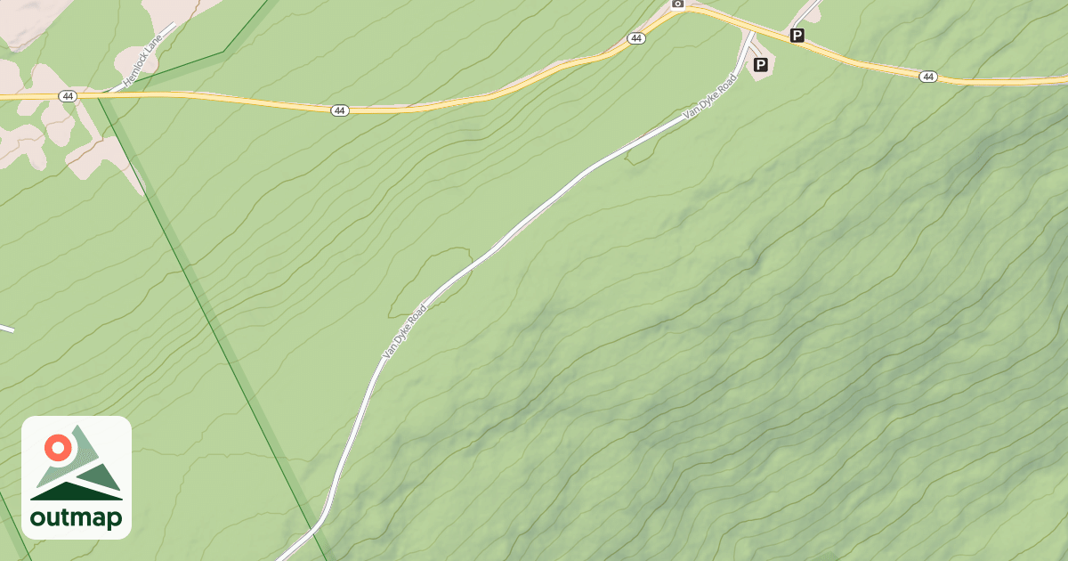 Map of Tiadaghton State Forest Snowmobile Trails