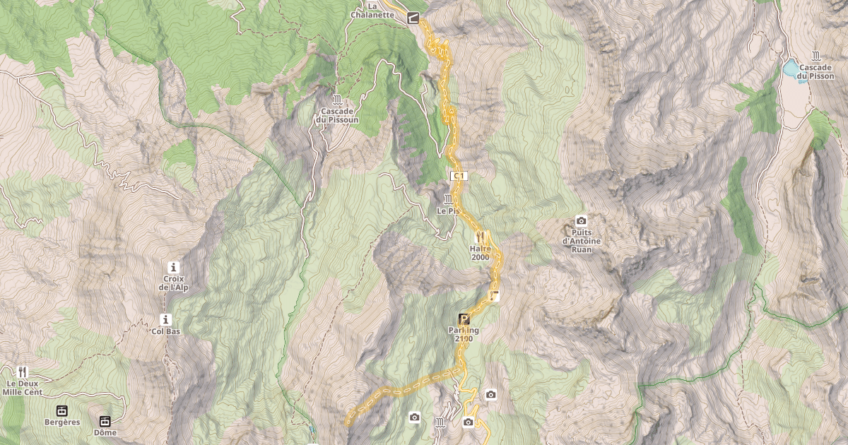 Map preview of Tête Dure — Barrière de la Combette