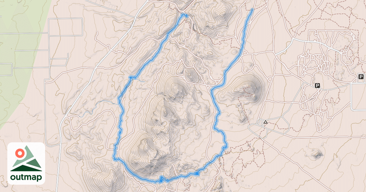 Map of Three Peaks Loop