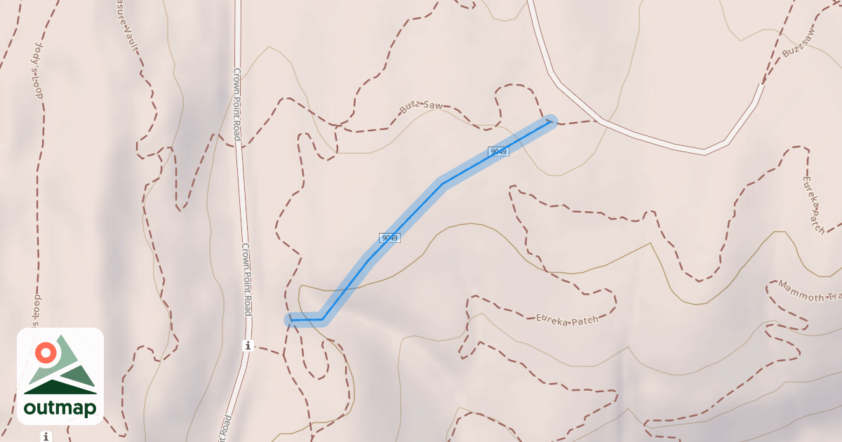 Map of Buzz Saw East Trail