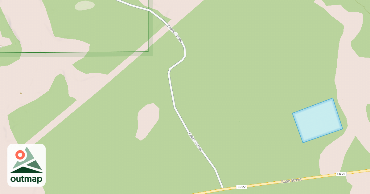 Map of COLES CORNER