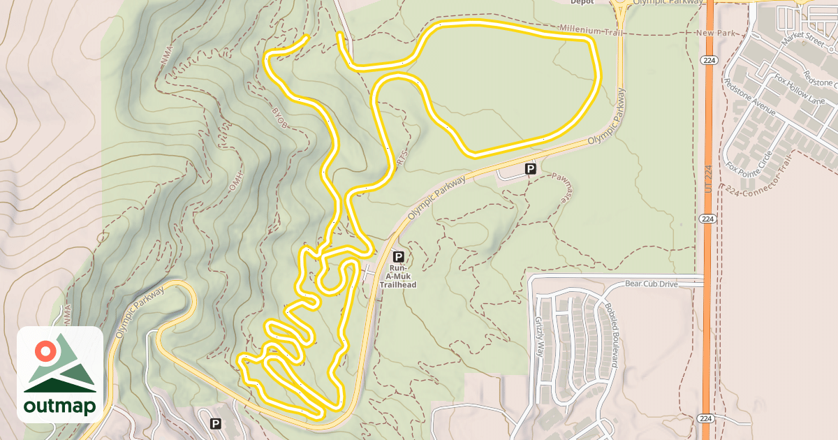 Map of Basin Rec 5K Nordic Trail