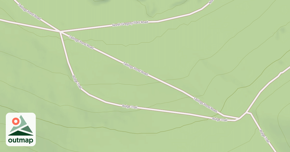 Map of TAILINGS POND ROAD