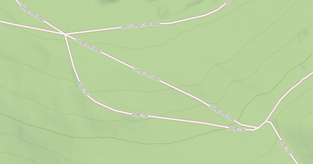 Map preview of TAILINGS POND ROAD