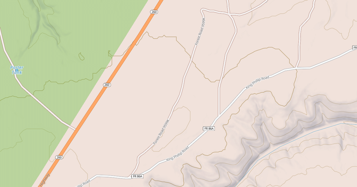 Map preview of USFS National Forest System Roads {8EFE43E9-25C5-4DDD-BB58-FA1B6DBD2D3D}