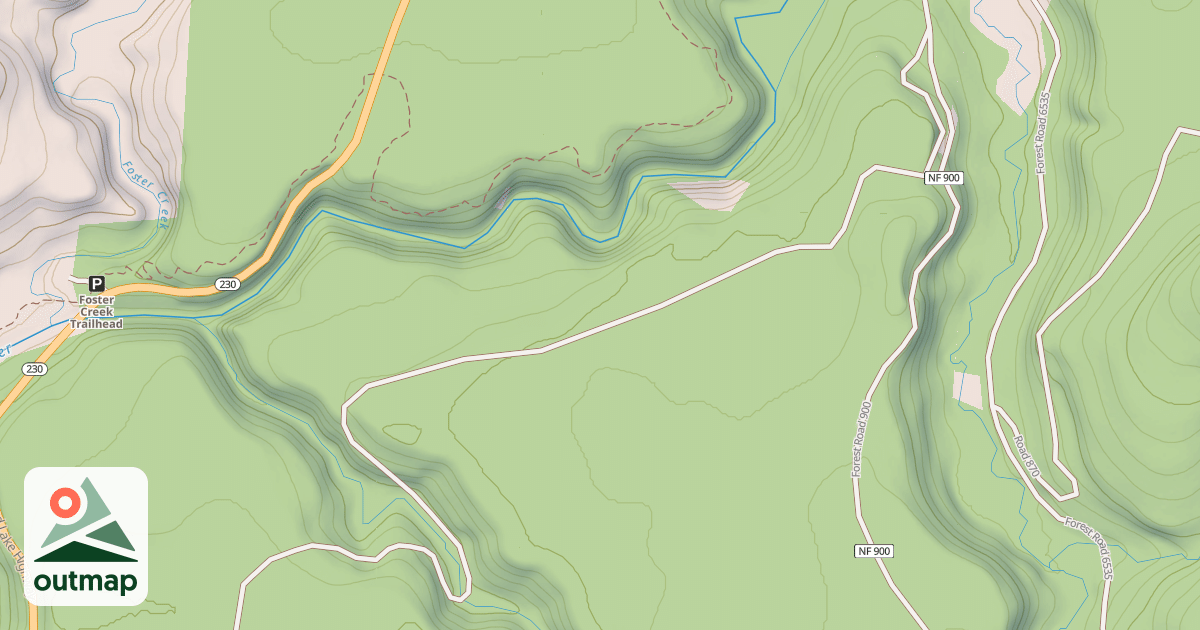 Map of OLD DIAMOND LAKE ROAD/JOHN DAY