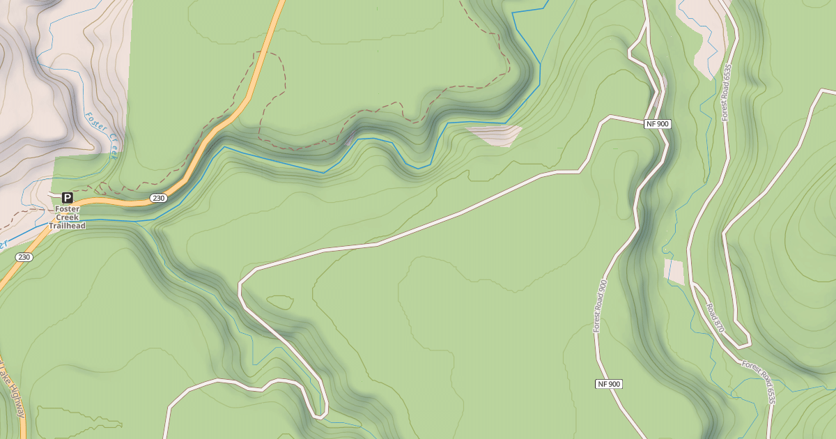 Map preview of OLD DIAMOND LAKE ROAD/JOHN DAY