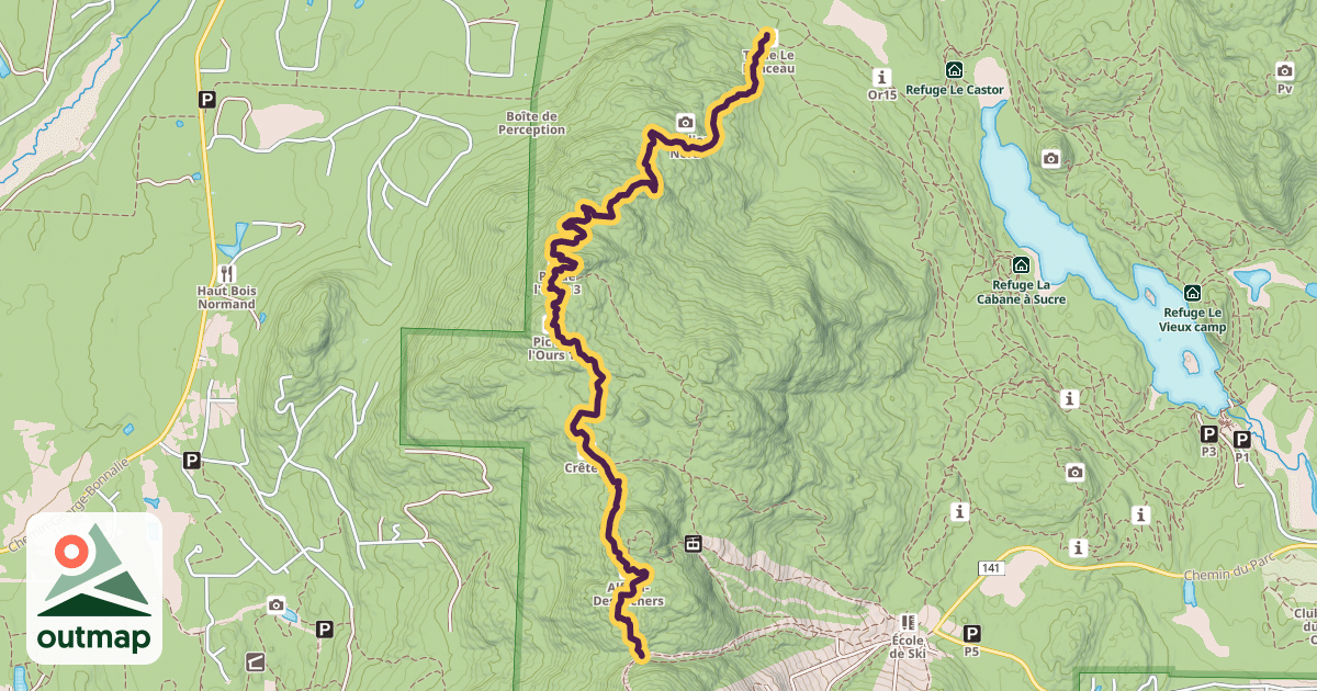 Map of Sentier des Crêtes