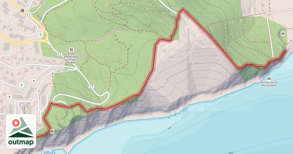 Map of Sentier des Douaniers