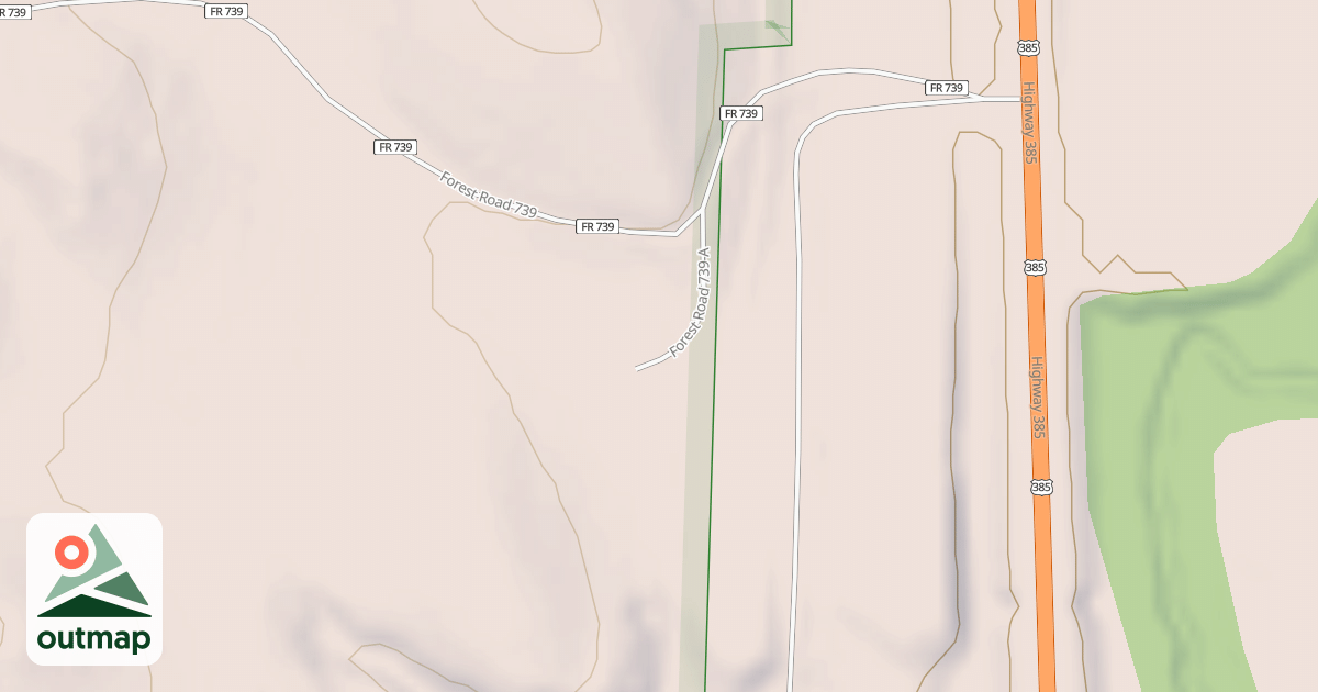 Map of OUTRIDER TRAILHEAD
