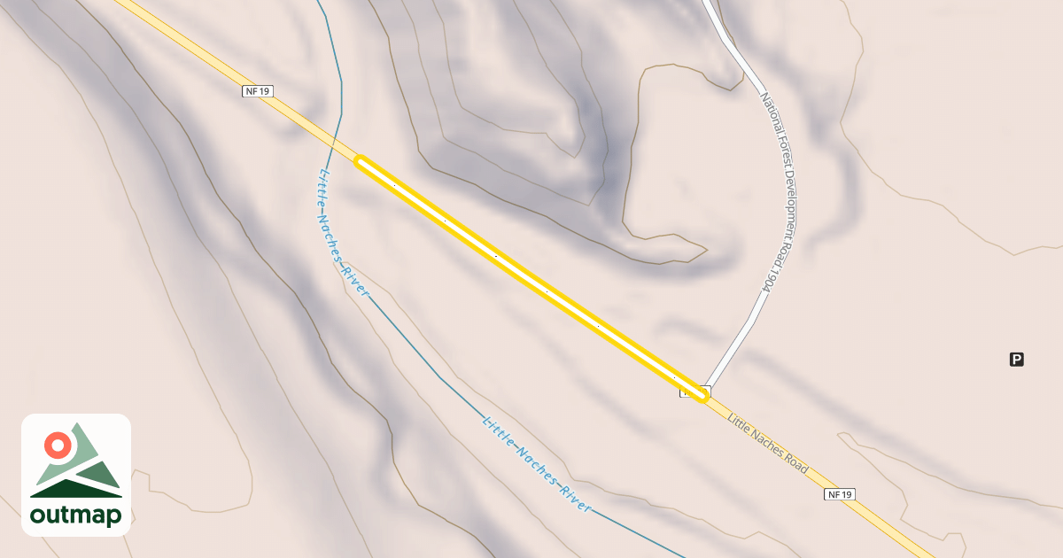 Map of Little Naches Road