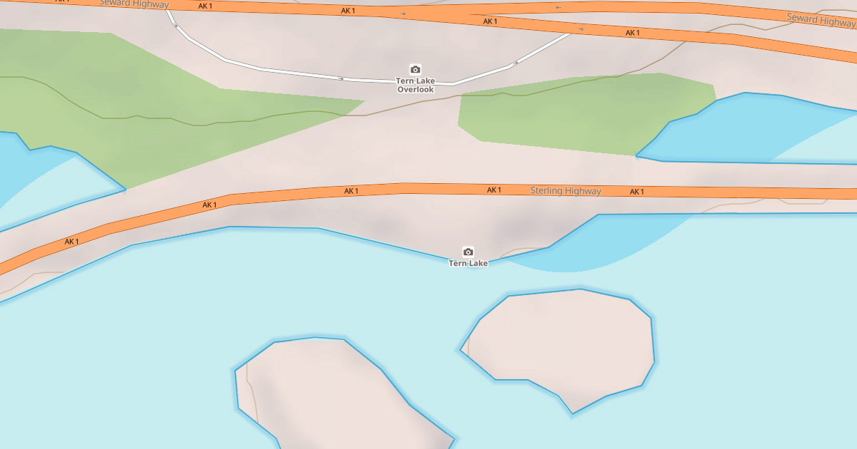 Map preview of TERN LAKE PARKING PULLOUT