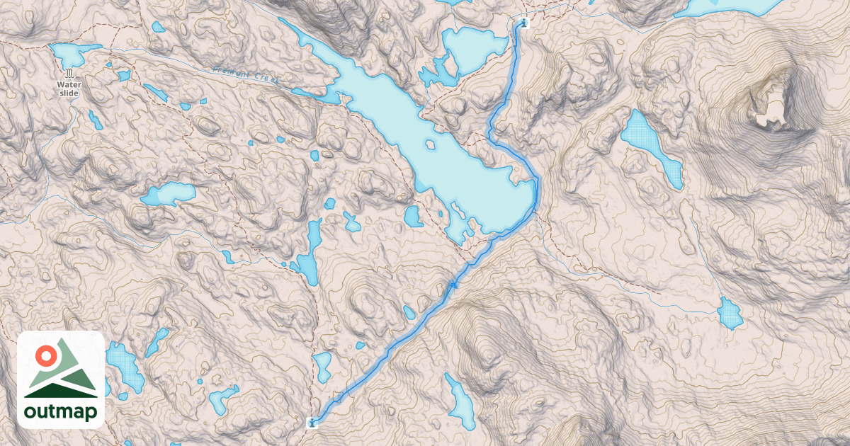Map of Indain Pass Trail / Continental Divide