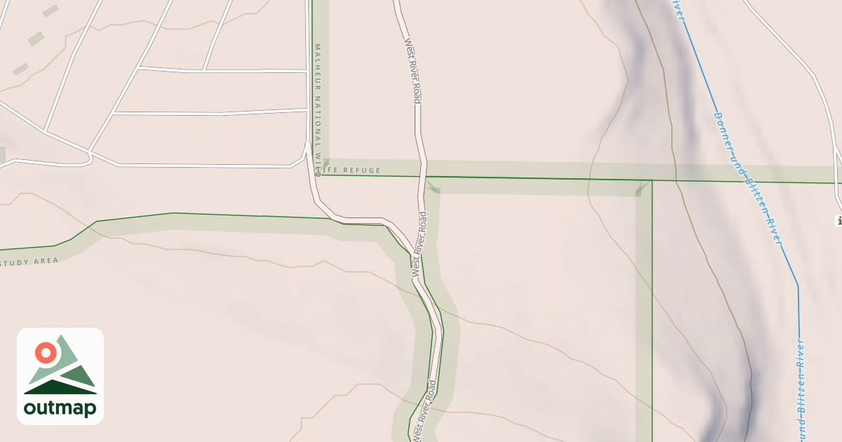 Map of Desert Trail  (Unmarked)