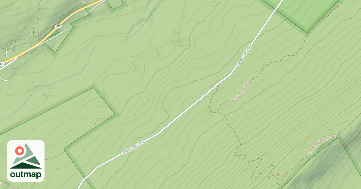 Map of Rothrock State Forest Seven Mountains Snowmobile Trails