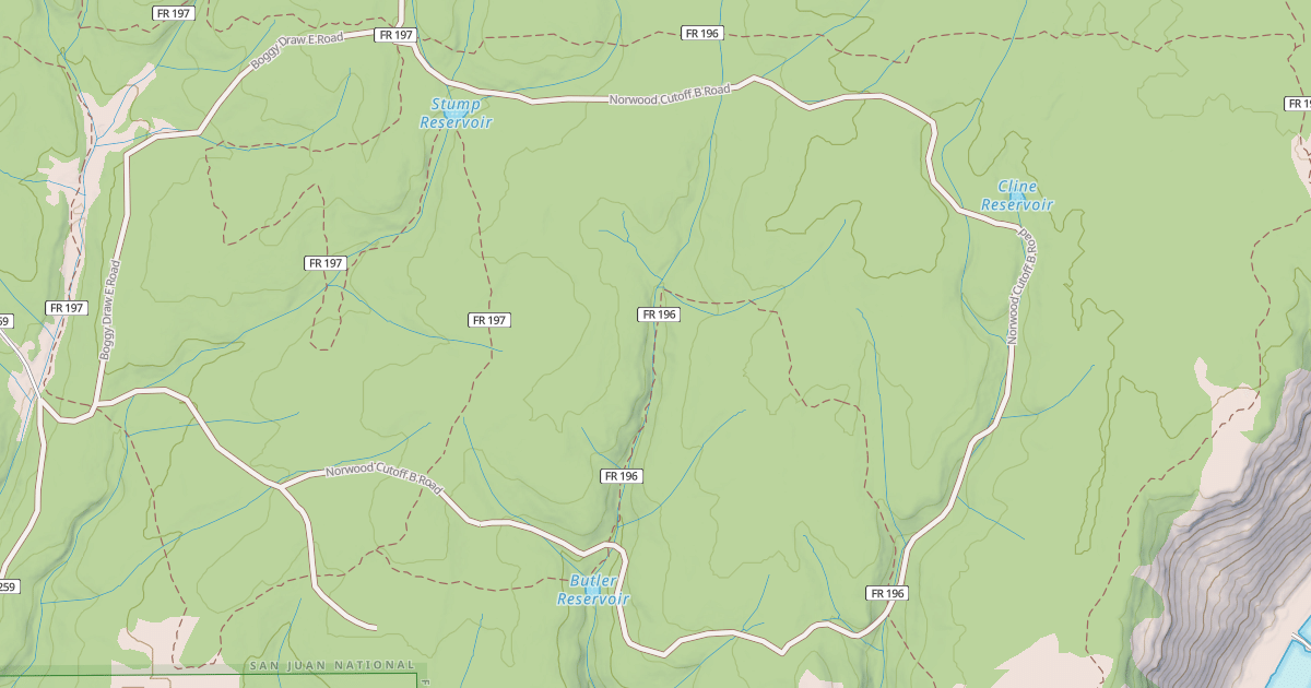 Map preview of NORWOOD CUTOFF B