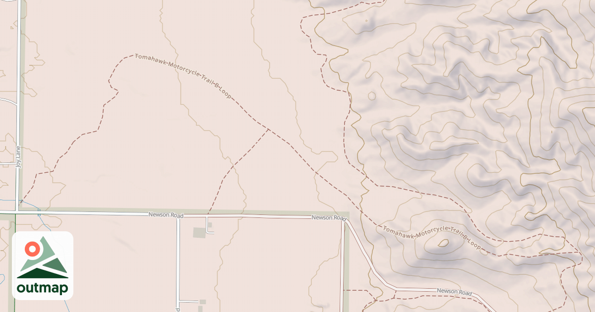 Map of Tomahawk Motorcycle Trail B Loop