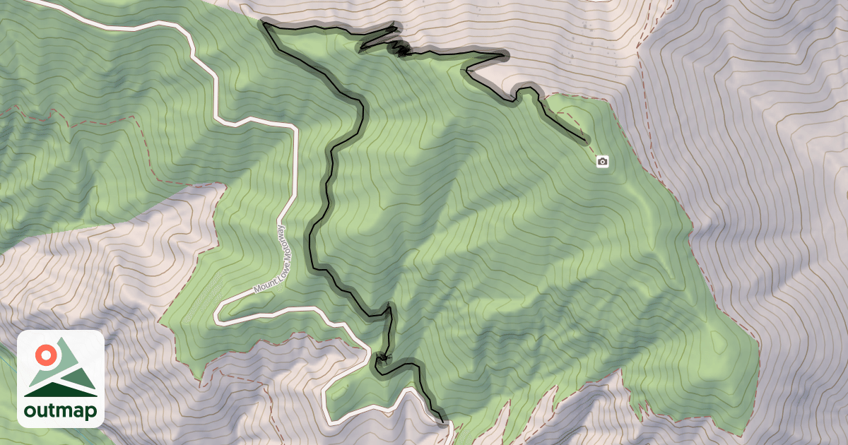 Map of Mount Lowe West Trail