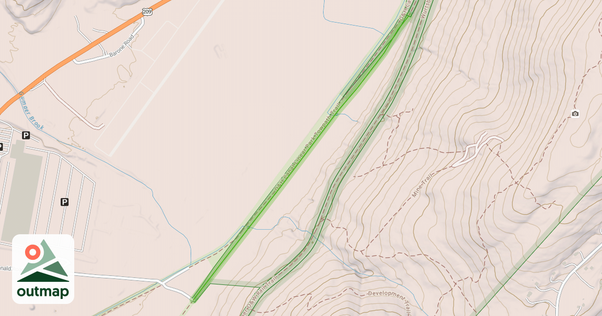Map of Wurtsboro Ridge State Forest Lower O&W Rail Trail