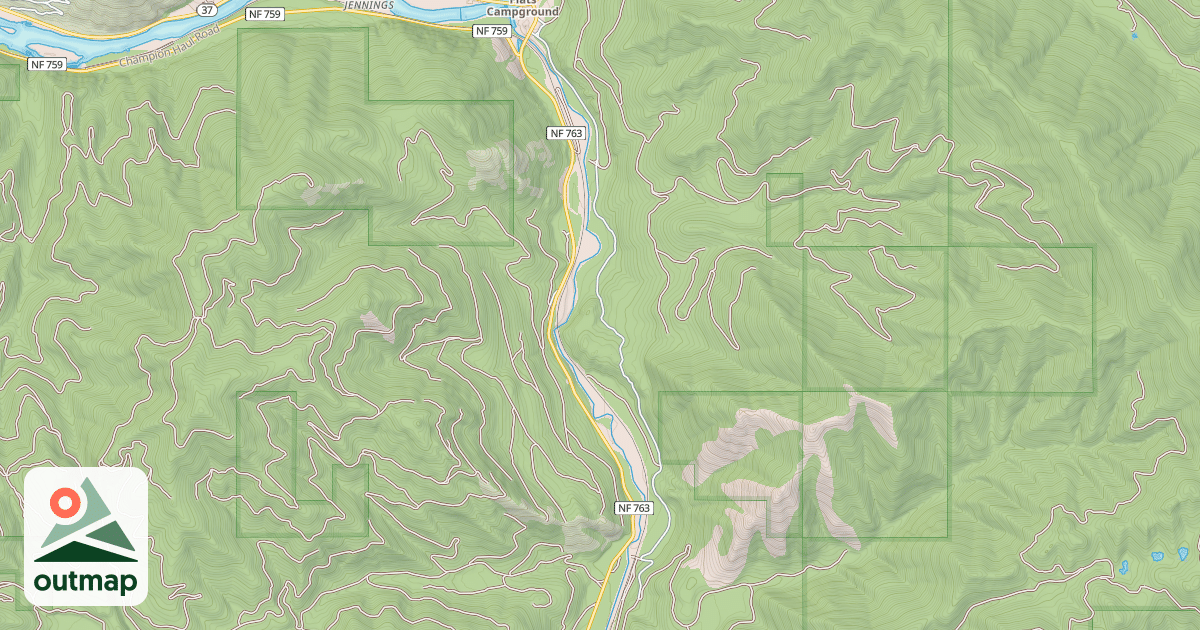 Map of EAST SIDE FISHER RIVER