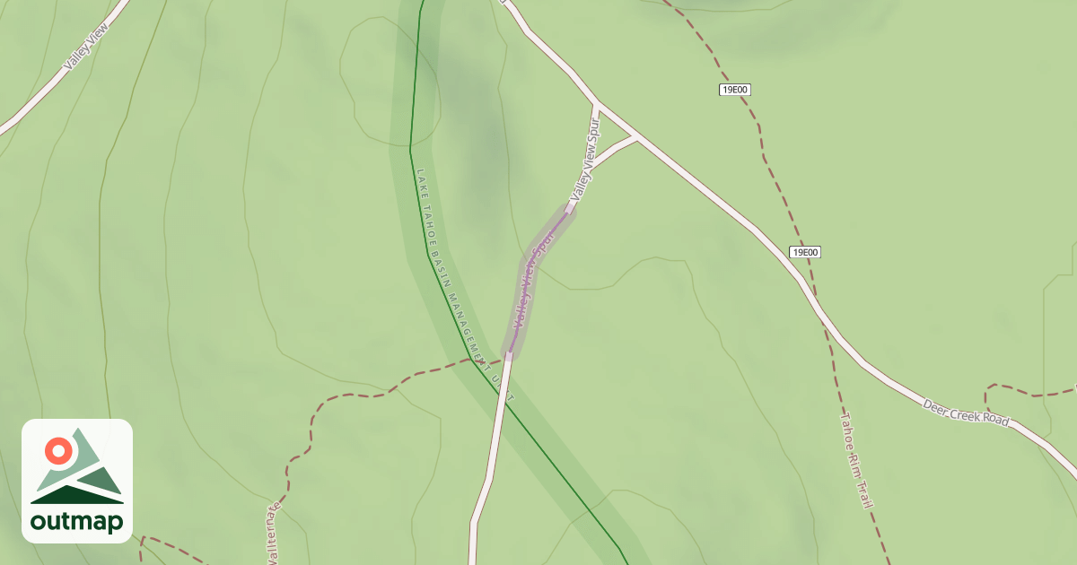 Map of Valley View Spur