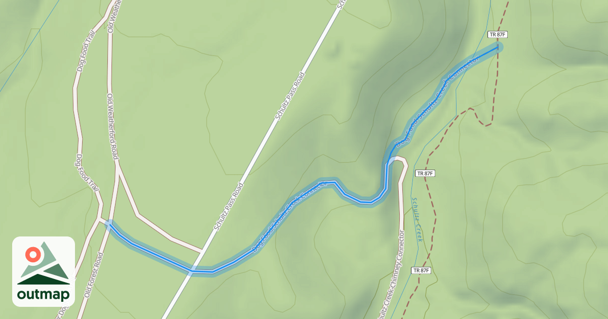 Map of Dog Food-Schultz Creek Connector