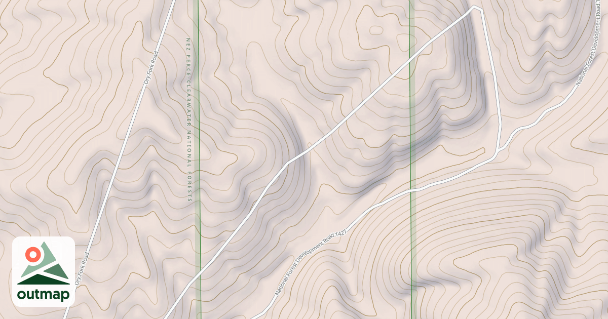 Map of Lower Dry Gulch