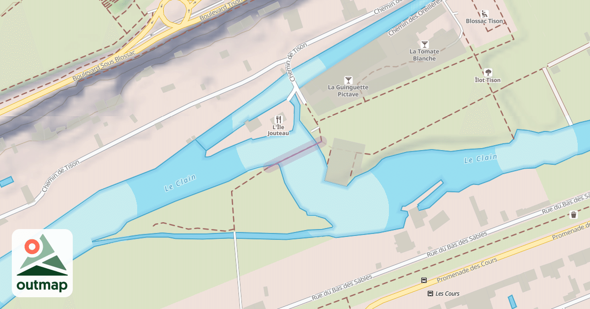 Map of Passerelle de l'Îlot Tison in Vienne
