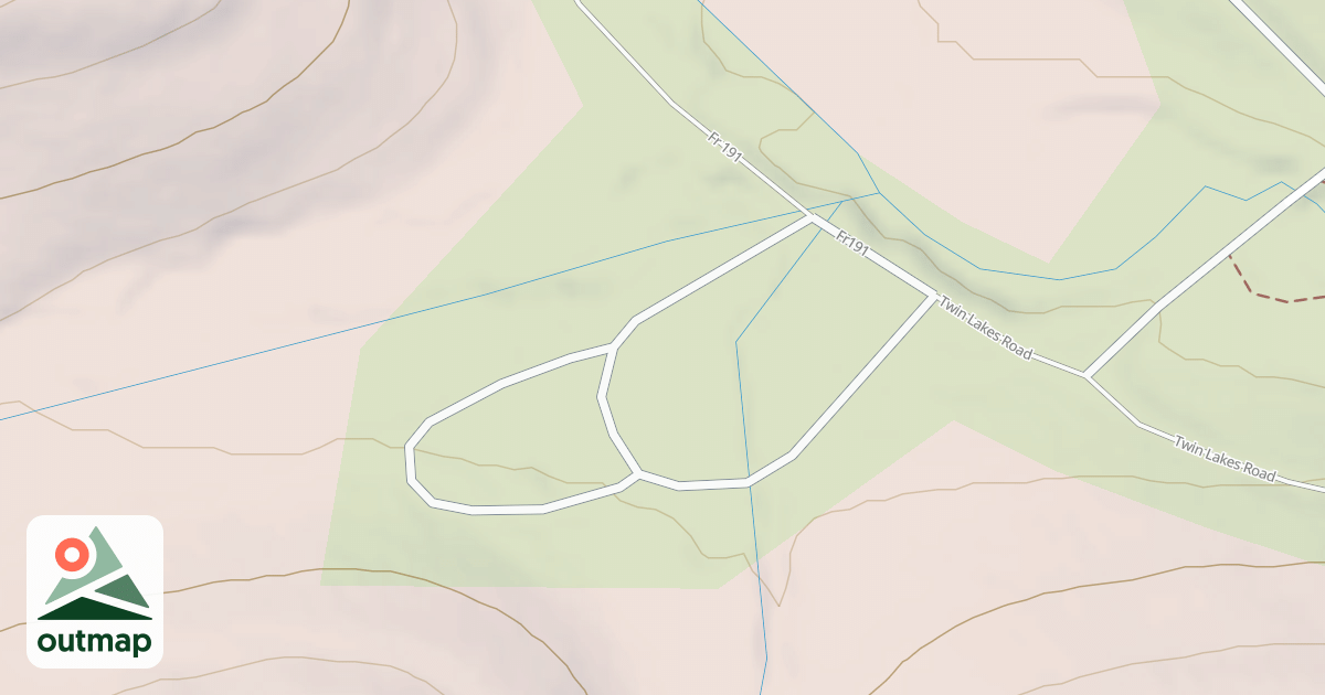 Map of TWIN LAKES CAMPGROUND