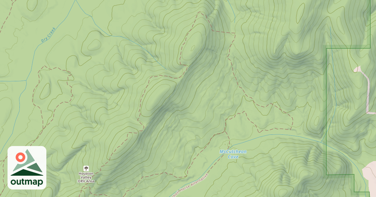 Map of Blackwell Gap Trail