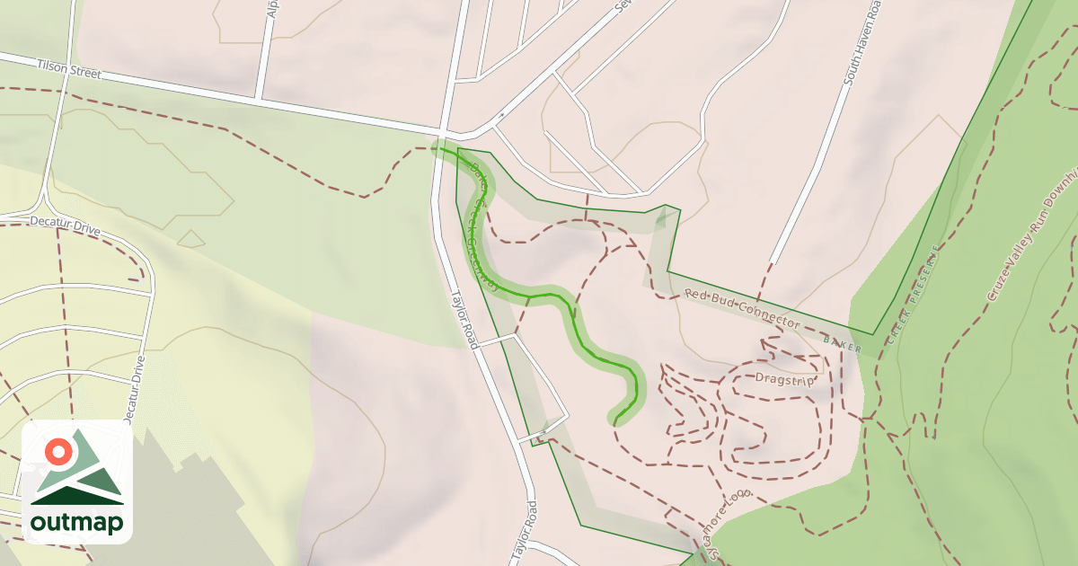 Map of Baker Creek Greenway