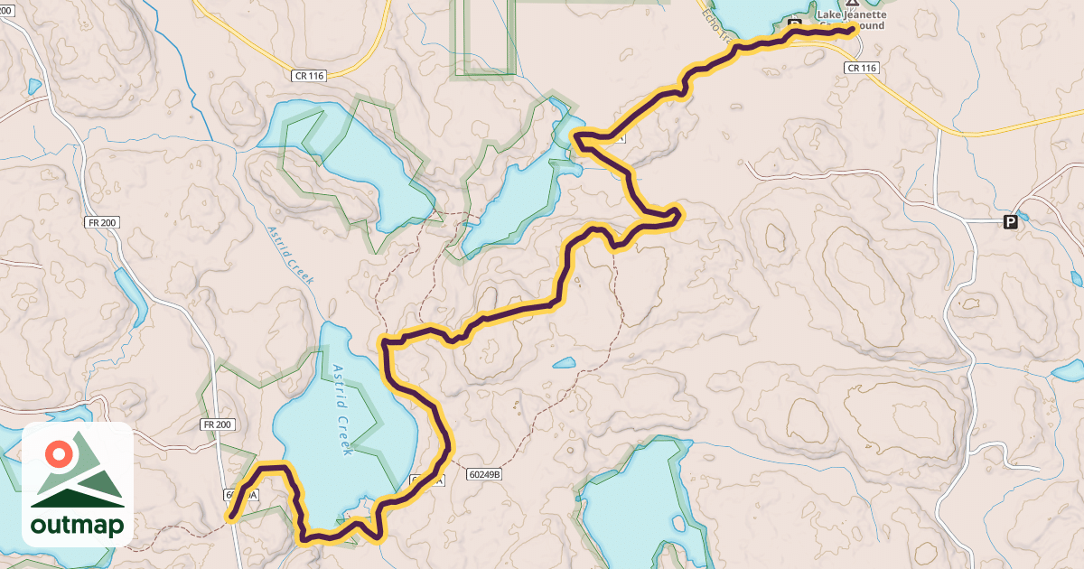 Map of Astrid Trail