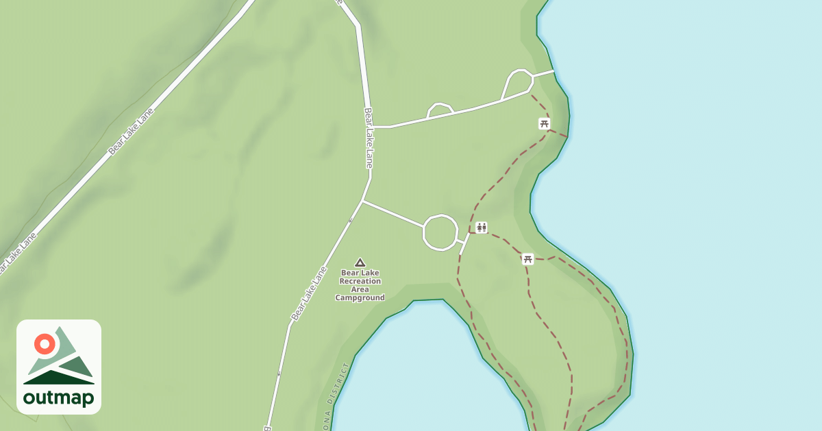 Map of BEAR LAKE BEACH