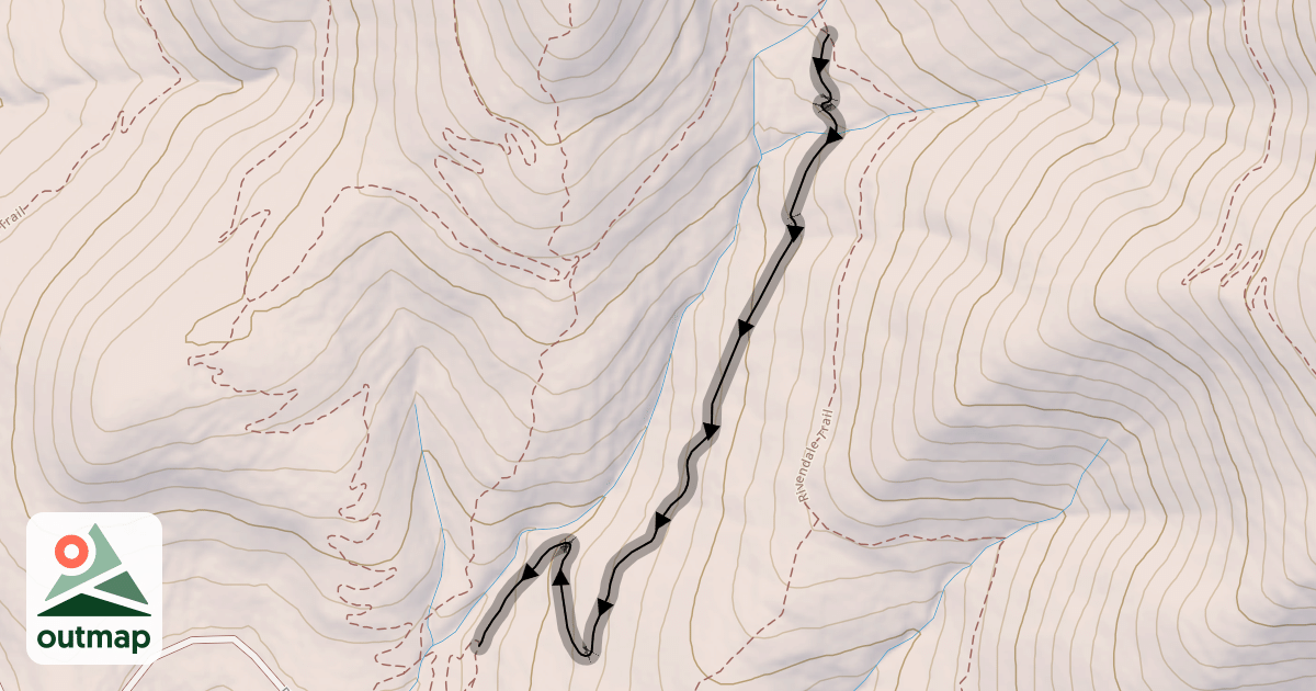 Map of Mid Mordor Downhill Trail